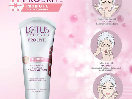 Lotus Herbals Probrite Illuminating Radiance Cleansing Foam - 100 gms