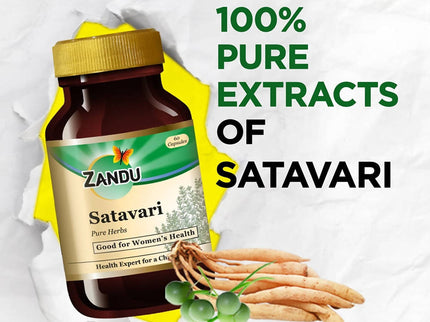 Zandu Satavari Pure Herbs Capsules - 60 Caps