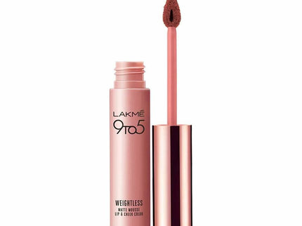 Lakme 9 To 5 Weightless Matte Mouse Lip & Cheek Color  Chocolate Mousse - 9 gms