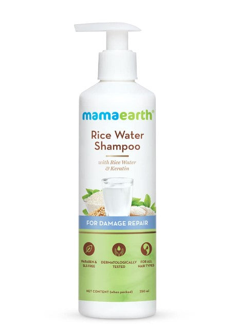 Mamaearth Rice Water Shampoo with Keratin (250ml)