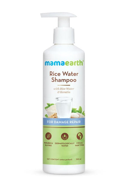 Mamaearth Rice Water Shampoo with Keratin (250ml)