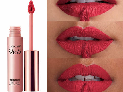 Lakme 9 To 5 Weightless Mousse Lip & Cheek Color  Pink Plush - 9 gms