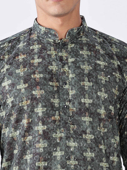 Anouk Men Ethnic Printed Mandarin Collar Kurta