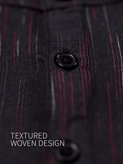 Anouk Men Black Woven Design Short Kurta