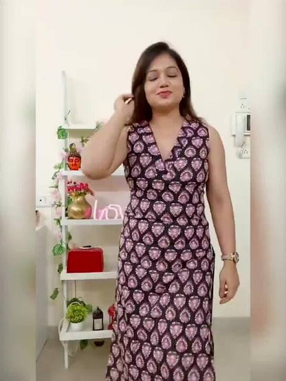 Anayna Women Ethnic Motifs Printed Kantha Work Straight Kurta