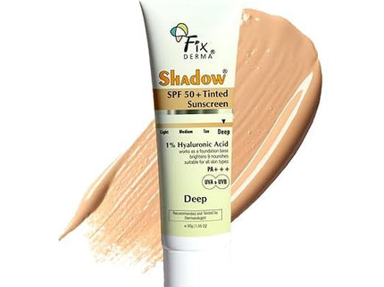 Fixderma Shadow Tinted Sunscreen Deep SPF 50 PA+++ - 30 gms