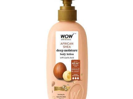 Wow Skin Science Afrcian Shea Butter With Lactic Acid Body Lotion - 400 ml