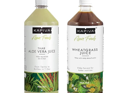Kapiva Ayurveda Aloe Vera + Wheatgrass Juice