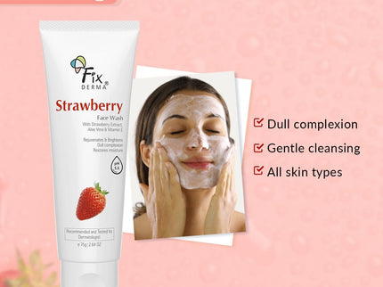Fixderma Strawberry Face Wash - 75 gms