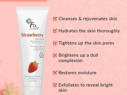 Fixderma Strawberry Face Wash - 75 gms