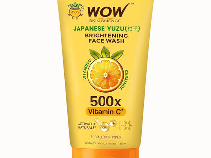 WOW Skin Science Japanese Yuzu + Vitamin C with Ceramide Brightening Face Wash