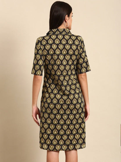 Anayna Ethnic Motifs Cotton Shirt Dress