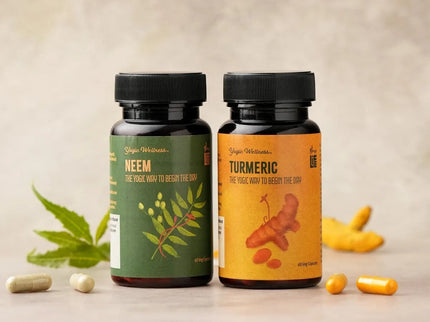 Isha Life Neem and Turmeric Capsules - 60 Caps Each