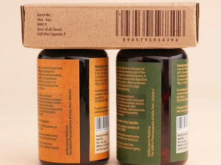 Isha Life Neem and Turmeric Capsules - 60 Caps Each