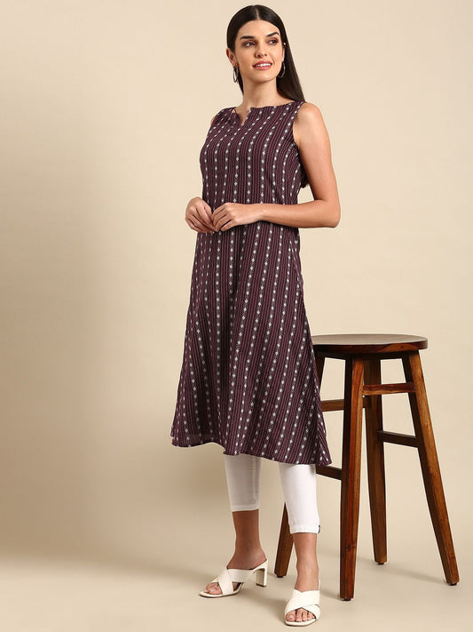 Anayna Women Kantha Work Dobby Cotton Kurta