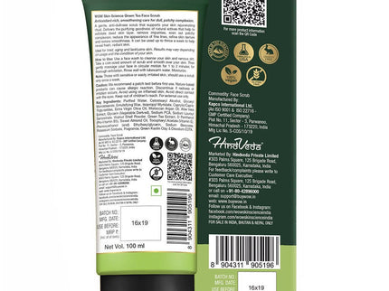 Wow Skin Science Green Tea Face Scrub - 100 ml