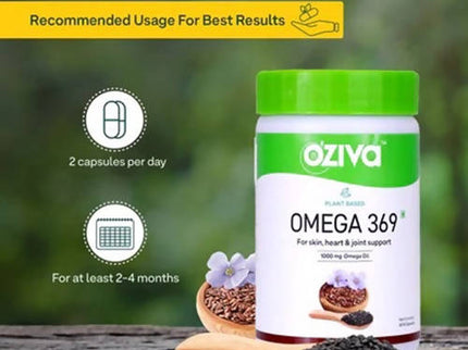 OZiva Plant Based Omega 369 Capsules