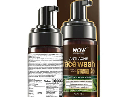 Wow Skin Science Anti Acne Foaming Face Wash - 100 ml