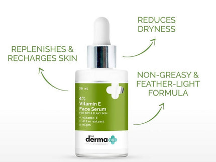 The Derma Co 4% Vitamin E Face Serum For Dry & Flaky Skin - 30 ml