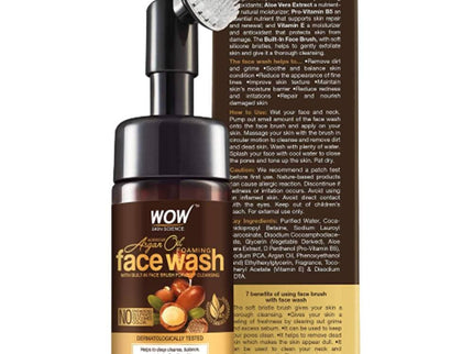 Wow Skin Science Moroccan Argan Oil Foaming Face Wash - 100 ml