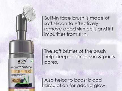 Wow Skin Science Charcoal Foaming Face Wash - 100 ml