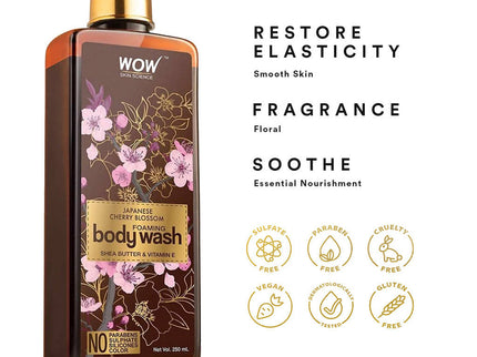 Wow Skin Science Japanese Cherry Blossom Foaming Body Wash - 250 ml