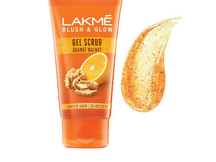 Lakmé Blush & Glow Gentle Deep Clean Gel Scrub with Orange & Walnut - 50 gms