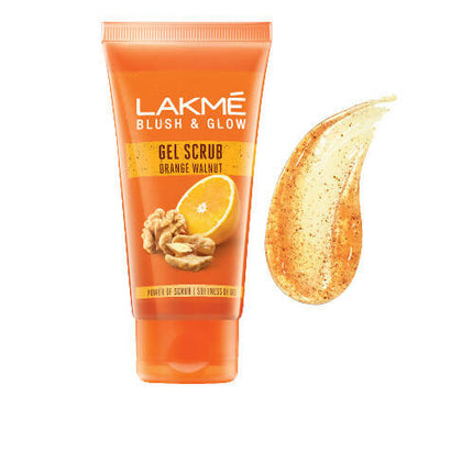 Lakmé Blush & Glow Gentle Deep Clean Gel Scrub with Orange & Walnut - 50 gms