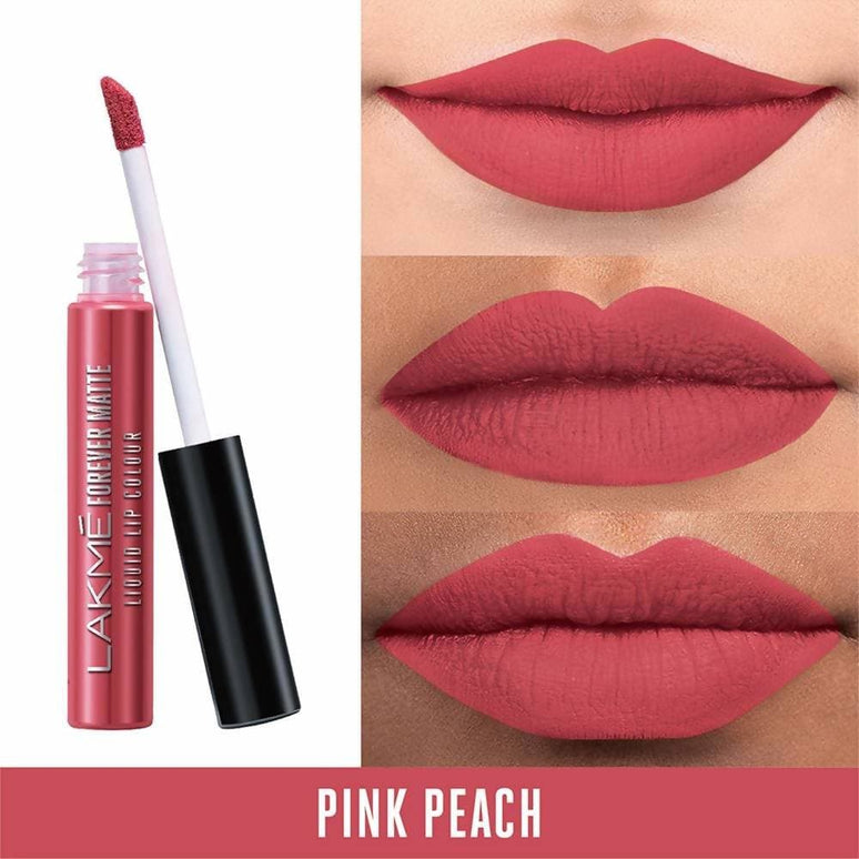 Lakme Forever Matte Liquid Lip Colour Pink Peach - 5.6 ml