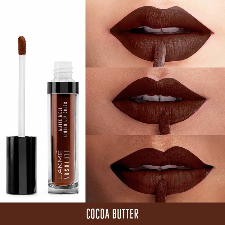 Lakme Absolute Matte Melt Liquid Lip Color Cocoa Butter - 6 ml