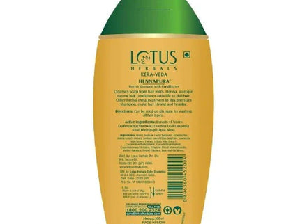 Lotus Herbals Kera-Veda Hennapura Henna Shampoo With Conditioner - 200 ml