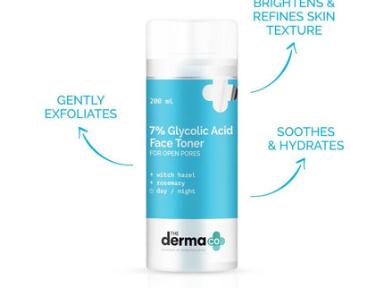The Derma Co 7% Glycolic Acid Toner for Open Pores - 200 ml