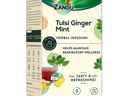 Zandu Tulsi Ginger Mint Herbal Infusion Tea