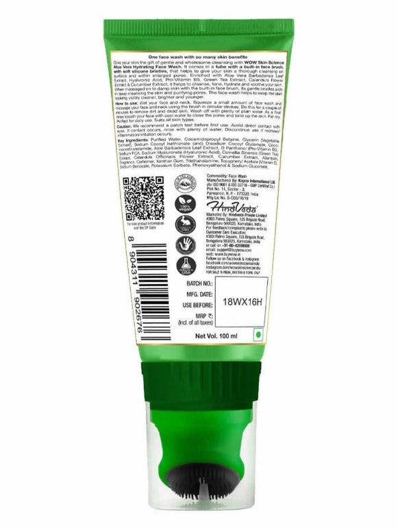 Wow Skin Science Aloe Vera Hydrating Face Wash Gel - 100 ml