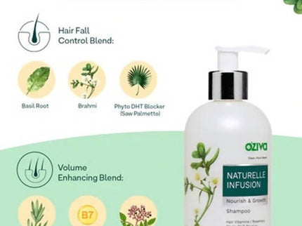 OZiva Naturelle Infusion Nourish & Growth Shampoo - 200 ml
