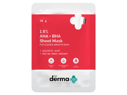 The Derma Co 1.5% AHA + BHA Sheet Mask - 20 gms
