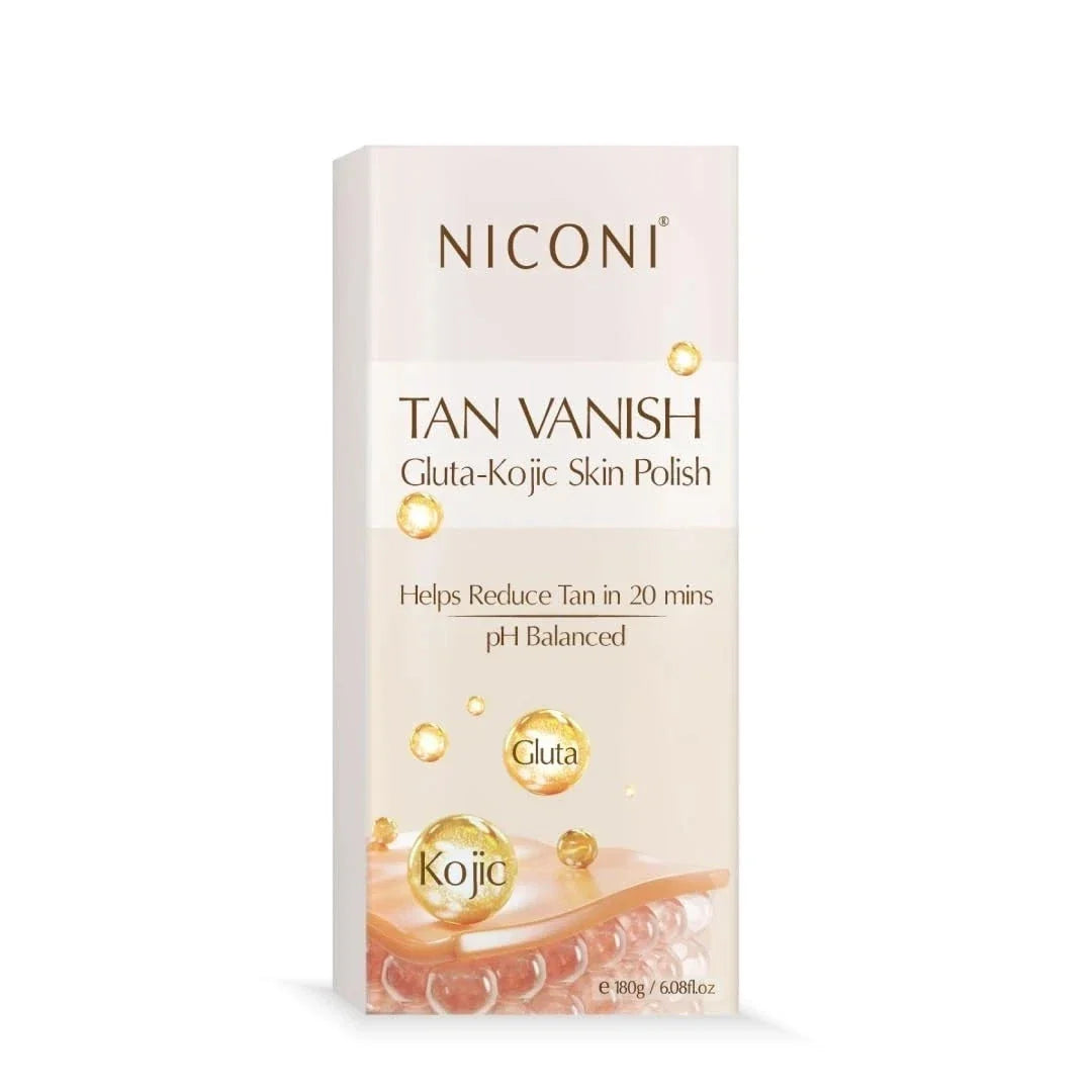 NICONI Tan Vanish Gluta-Kojic Skin Polish Helps Reduce Tan in 20 Mins 180g