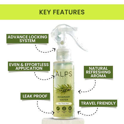 ALPS Organic Rosemary Water | Hair Spray For Growth | Hair Growth Expert 200 ml