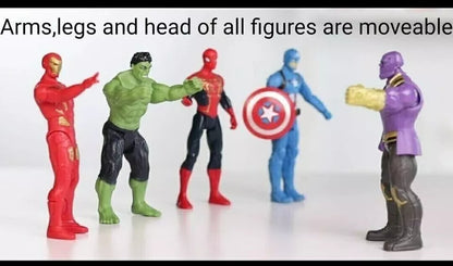 Superhero Action Figures Set Marvel Avengers Toys