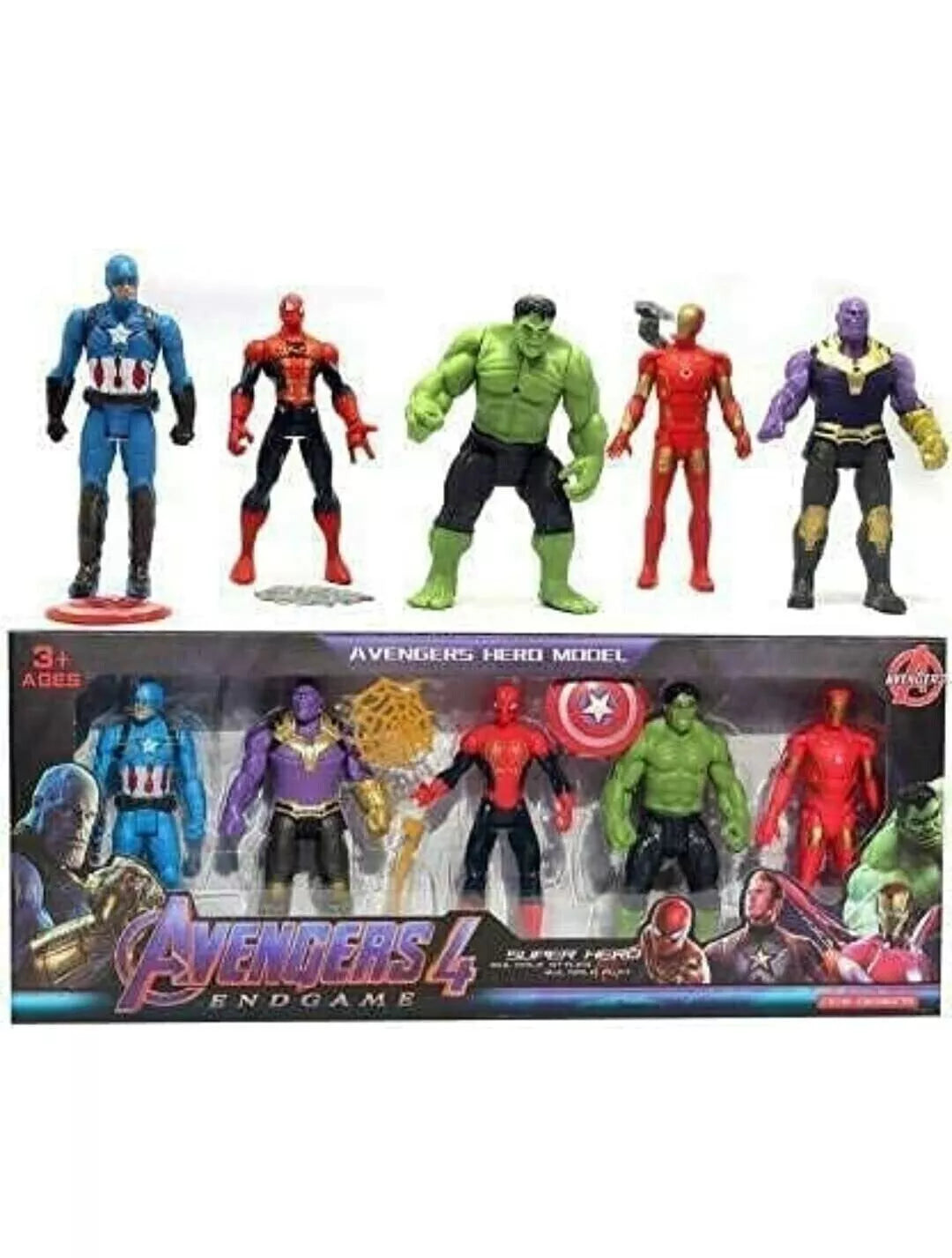 Superhero Action Figures Set Marvel Avengers Toys