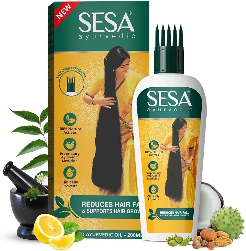 Sesa Ayurvedic Natural & Herbal Hair Oil Prevents Hair Fall Growth Nourish 200ml