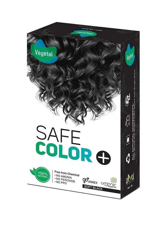 Vegetal Safe Color+ Natural Hair Color – Soft Black Natural Ammonia Free Herbal Dye