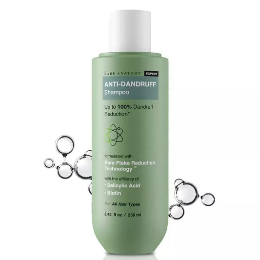 Bare Anatomy Anti‐Dandruff Shampoo for Oily Hair – Salicylic Acid & Biotin, Aloe Vera Scent, 250 ml