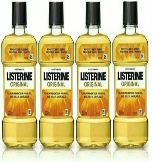 Pack of 4 Listerine Original Mouthwash 250ml