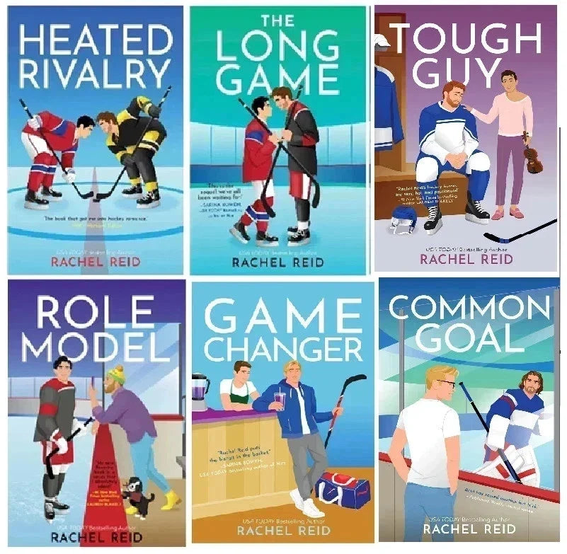 Rachel Reid 6 Books combo Heated Rivalry, The Long Game, Tough Guy, Role Model,