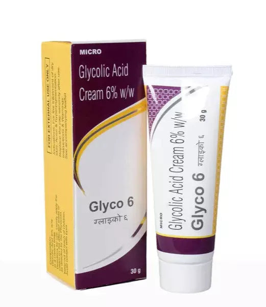 Glyco 6 Glycolic Acid Cream|For Dry Skin,Hyperpigmention