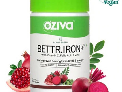 OZiva Plant Based Bettr. Iron+ Capsules - 60
