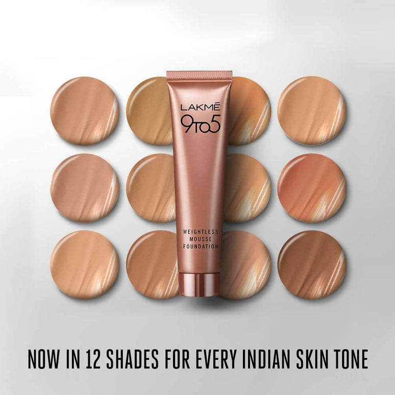 Lakme 9to5 Weightless Mousse Foundation Bronzed Glow - 25 gms