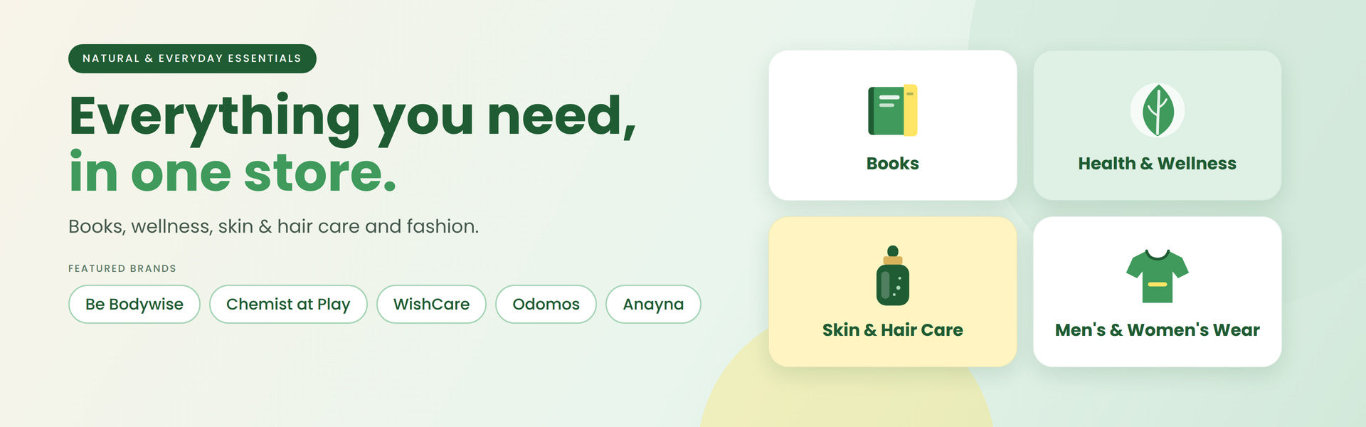 Shoppiearth - everything you need in one store: books, health and wellness, skin and hair care and fashion