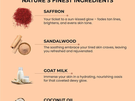 Ghar Soaps Sandalwood & Saffron Magic Soaps For Bath | Skin Brightening